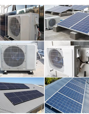 Ηλιακό AC Dc υβριδικό μετατροπέα κλιματιστικό για το σπίτι Ενίσχυση ψύξης 9000btu Συμπλήρωμα