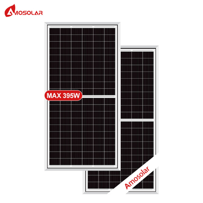 Amosolar Half Cell 166mm 380w 385w 390w Μονό ηλιακά πάνελ με καλώδιο 4mm2 OEM παραγγελία