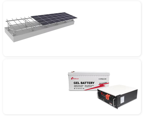 1-50KW μπαταρία ιόντων λιθίου Amosolar Υβριδικό On-Off Grid Συστήματα Ηλιακής Ενέργειας για το σπίτι
