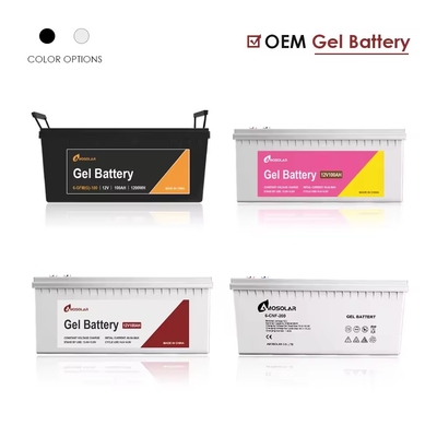 Ηλιακή μπαταρία Amosolar επαναφορτιζόμενη με 12V100AH GEL μπαταρία μολύβδου