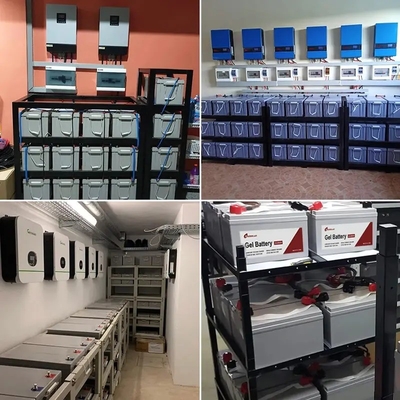 Ηλιακή μπαταρία Amosolar επαναφορτιζόμενη με 12V100AH GEL μπαταρία μολύβδου