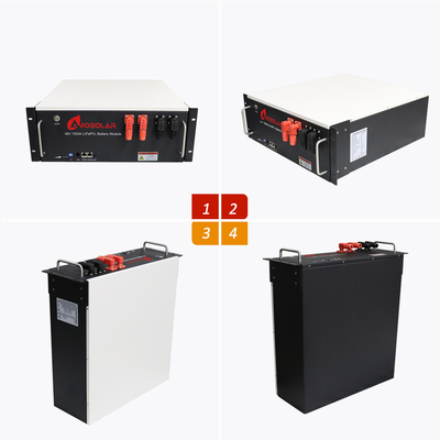 48v 51.2v 100Ah 200Ah Λίθιο Lifepo4 Πρισματικά κύτταρα Πακέτο Bms Ρακ οθόνης για συστήματα αποθήκευσης