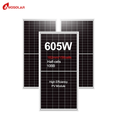 Διπλό γυάλινο 575w 580w 585w 590w 595w 600w 605w Μονό ηλιακά πάνελ με TUV CE ISO
