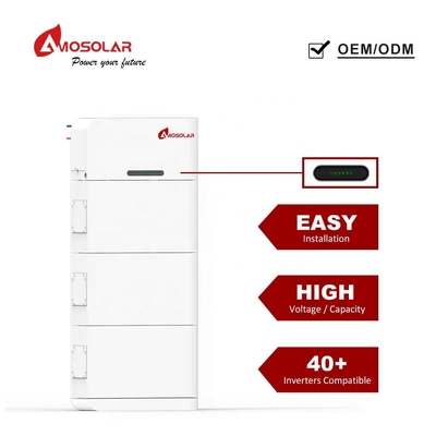 Μεγάλη χωρητικότητα 10kW-25kW στοιβαγμένη μπαταρία για αποθήκευση ηλιακής ενέργειας λιθίου υψηλής τάσης