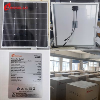 80W 90W 100W 110W 120W Μίνι ηλιακό πάνελ για AS100M6-32 Μέγιστη ισχύς ρεύματος Imp 5.07