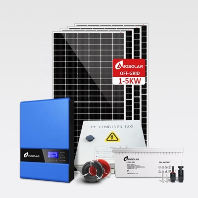 Ηλιακό σύστημα ενέργειας Amosolar 3kw με προσαρμοσμένη δομή τοποθέτησης και λειτουργία εκτός δικτύου