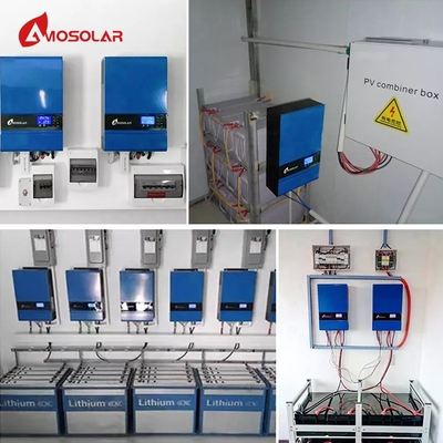 Ηλιακό σύστημα ενέργειας Amosolar 3kw με προσαρμοσμένη δομή τοποθέτησης και λειτουργία εκτός δικτύου