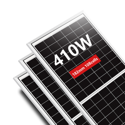 Ηλιακό πάνελ μονοκρυσταλλικού τύπου Amosolar 410W με μισό κύτταρο με πίνακα διασύνδεσης IP68