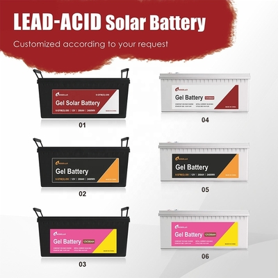 OEM/ODM Αποδεκτό Καλύτερη μπαταρία ζελέ 12V 48v 50Ah 100Ah 150Ah 200Ah 250Ah για ηλιακό σύστημα
