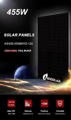 Αμοσόλαρα 440W 450W 460W 1000W Μονοκρυσταλλικό Ηλιακό Πίνακα με IP68 Κουτί Διασταύρωσης