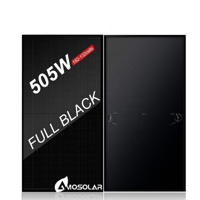 ΕΕ Αποθέματα 400w 430w 450w 500w 550w Όλα μαύρα ηλιακά πάνελ με 21,3% απόδοση των πάνελ