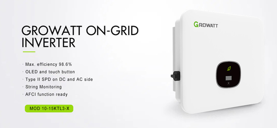 17kg Growatt Ηλιακός μετατροπέας 15KW 20KW 25KW 30KW 50KW καθαρό Sine Wave MPP 3 φάσεις Grid Tie