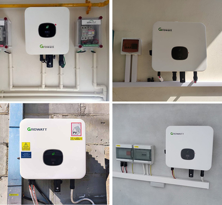 Γήινη τοποθέτηση Growatt Mod 10KTL3-X 10KW On Grid Tie 3 φάσης ηλιακός μετατροπέας με MPPT