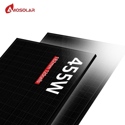 IP68 Δυνατότητα διασύνδεσης Amosolar 440w 445w 450w 455w Μισά κύτταρα Full Black PV Module
