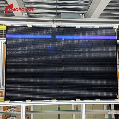 IP68 Δυνατότητα διασύνδεσης Amosolar 440w 445w 450w 455w Μισά κύτταρα Full Black PV Module