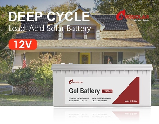 Amosolar Μεγάλη χωρητικότητα 12V 24V 100Ah 200Ah μπαταρία μολύβδου για ηλιακό σύστημα ενέργειας