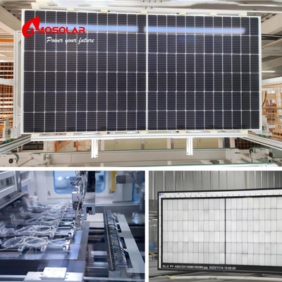 Amosolar Half Cut 182mm Cell 565w 570w 575w 580w 585w 590w Φωτοβολταϊκό πάνελ για ηλιακό σύστημα