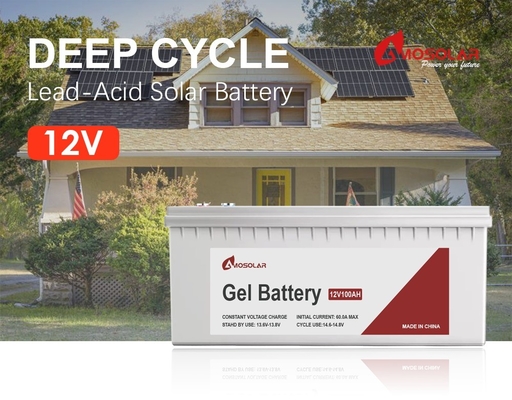 12V/24V/36V/48V Amosolar Lead Acid Gel μπαταρία 100ah 200ah για το off-grid ηλιακό σύστημα