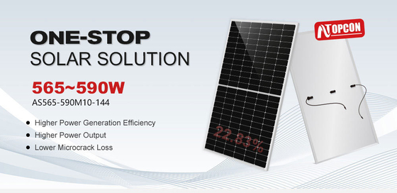 590Watt Amosolar Α Επίπεδο 150mm N-τύπου ηλιακό πάνελ με 22,83% Απόδοση από την Κίνα