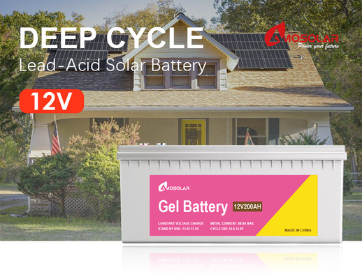 12v 100ah 150ah 200ah 250ah Βαθύ κύκλο Ηλιακό Gel μπαταρία Αξιόπιστη αποθήκευση ενέργειας