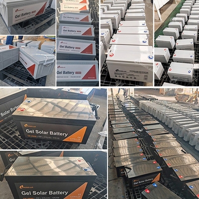 Αμοσολική μπαταρία με οξύ μόλυβδο 12V100AH Solar Gel μπαταρία με διάρκεια ζωής 3000 κύκλων