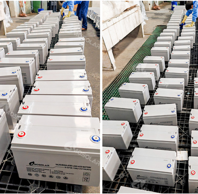 Ηλιακή μπαταρία Amosolar 12V Gel 100Ah 150Ah 200Ah 250Ah για αποθήκευση σε θερμοκρασία δωματίου