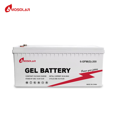 Ηλιακή μπαταρία αποθήκευσης Amosolar Gel 12V 150Ah 200Ah για αποθήκευση θερμοκρασίας δωματίου