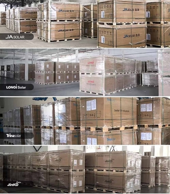 JA 455W 450W 445W 440W Ηλιακοί συλλέκτες Tier-1 με 30 και 3,2 mm αντιανακλαστικό γυαλί