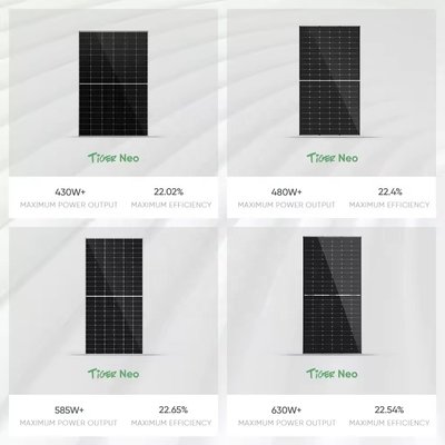 22% απόδοση των πάνελ Jinko Solar Tiger Neo τύπου N Διπλό γυαλί διπρόσωπα ηλιακά πάνελ