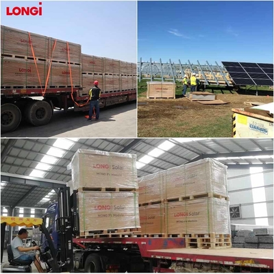 Λονγκί 585W 570W Ηλιακό Πίνακα Γεννήτης Ενέργειας Όλα τα μαύρα πάνελ για το Ηλιακό Σύστημα Ενέργειας