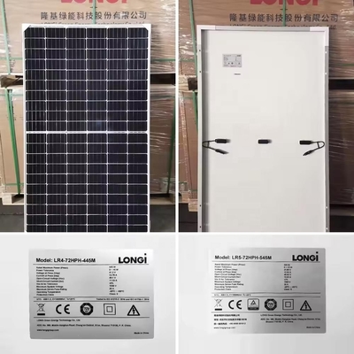 Longi Hi-MO6 435w 440w 445w Μονοπρόσωπες φωτοβολταϊκές μονάδες 182mmx182mm για οικιακό φωτοβολταϊκό ηλιακό σύστημα