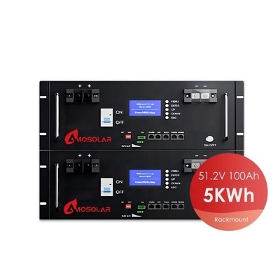 48V/51.2V 200Ah Amosolar Server Rack μπαταρία για αποθήκευση ενέργειας κανονικής θερμοκρασίας