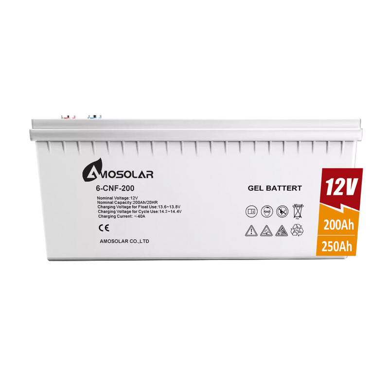 250ah 12v Σφραγισμένη μπαταρία μολύβδου-οξέος μακροχρόνια και αξιόπιστη για το ηλιακό σύστημα ενέργειας
