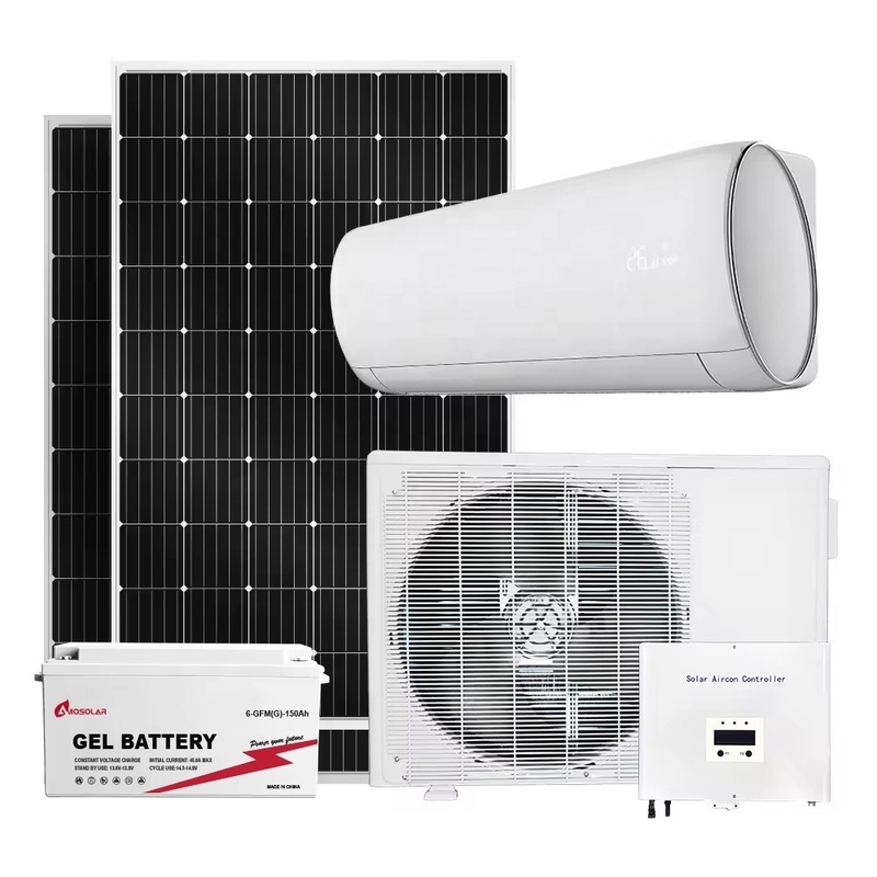 DC AC DUAL POWER 9000 BTU Αμοσόλαρα κατοικιακό ηλιακό κλιματιστικό με ηλιακό πάνελ δωρεάν ψύξη στον ήλιο
