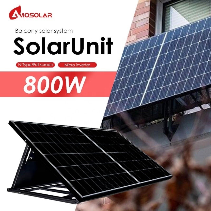 Ελεγκτής MPPT Amosolar 1000W 600W 800W Ηλιακή μονάδα για το σπίτι στο δίκτυο μπαλκόνι Ηλιακό σύστημα φωτοβολταϊκού