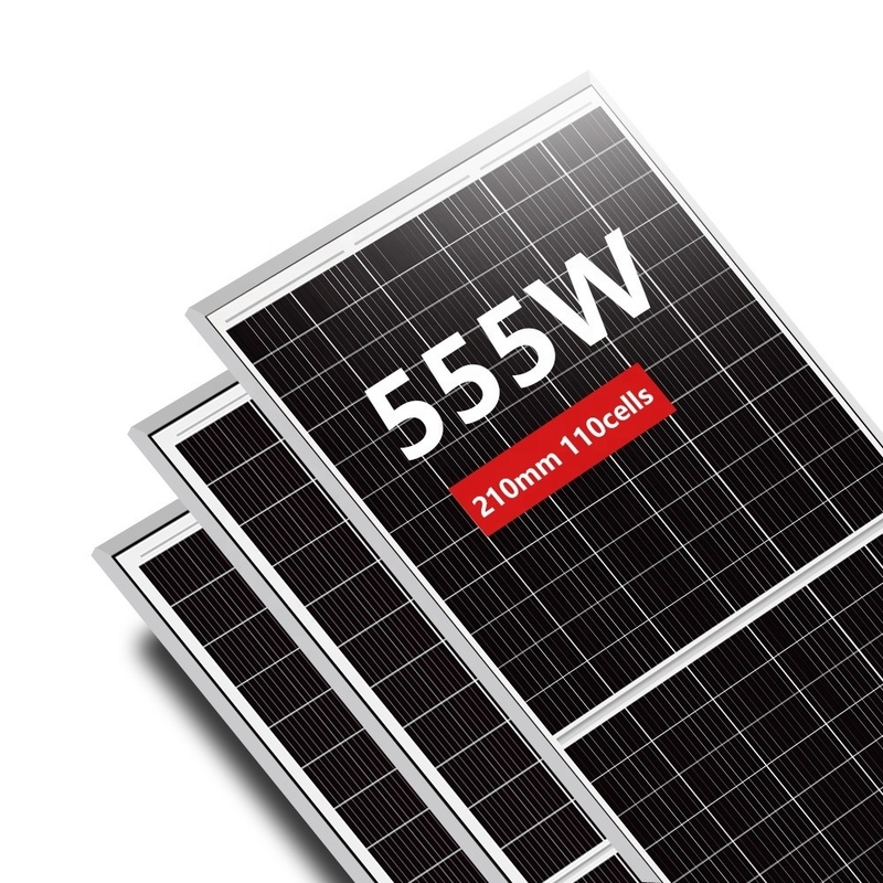 Αμοσολάρ Μονο 535w-555w Ηλιακά πάνελ με 182mm PERC μισό κύτταρα Αποδέχονται παραγγελίες OEM