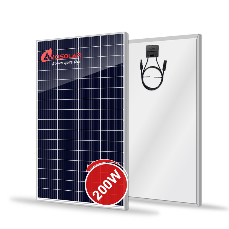 Ηλιακό πάνελ PERC με μισό κύτταρο 200W με 11,28Vmp και διαστάσεις πάνελ 1405*700*30mm