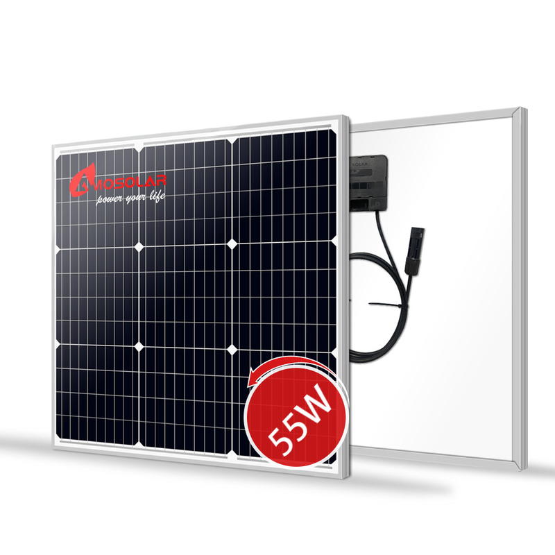 Μικρό μέγεθος 20W 30W 40W 50W 55W 60W Μονοκρυσταλλικό ηλιακό πάνελ με IP67 Junction Box