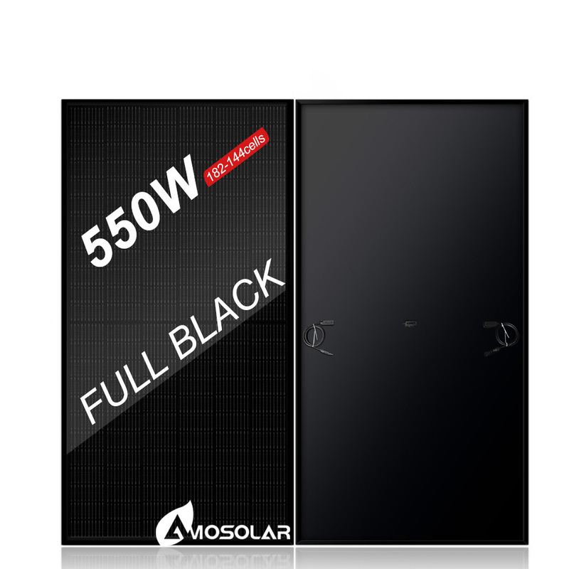 Ηλιακό πάνελ 550w Full Black HJT Μονοκρυσταλλικό Ηλιακό πάνελ 540 Watt 560w Rotterdam