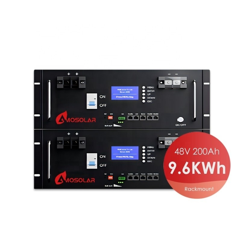 LiFePO4 48V 51.2V μπαταρία ιόντων λιθίου 100Ah 200AH βαθύ κύκλο LFP με εξαρτήματα
