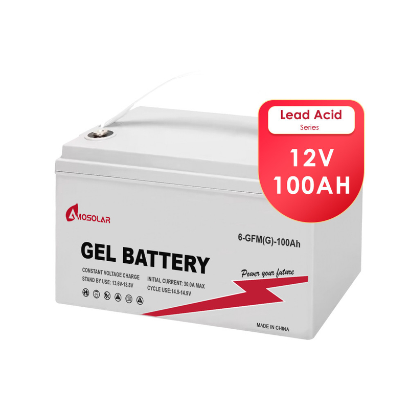 Ηλιακή μπαταρία Amosolar 12V Gel 100Ah 150Ah 200Ah 250Ah για αποθήκευση σε θερμοκρασία δωματίου