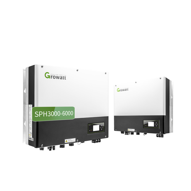 Χρηματοδοτούμενος Growatt 5.5KW υβριδικός μετατροπέας με WIFI MPPT ελεγκτή και μπαταρία λιθίου